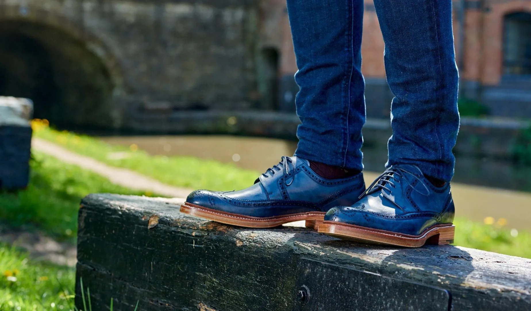 Bailey - Navy Hand Painted