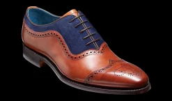 Nicholas - Antique Rosewood / Navy Suede