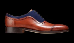 Nicholas - Antique Rosewood / Navy Suede