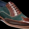 Spencer - Walnut Calf / Green Suede