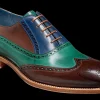 Valiant Multi - Ebony / Green / Blue Hand Painted